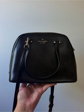 Kate Spade black NY Patterson Drive Small Dome Leather Satchel